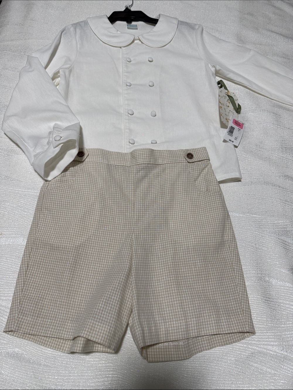 Classic Beige Check  Shorts kids 
  size 6